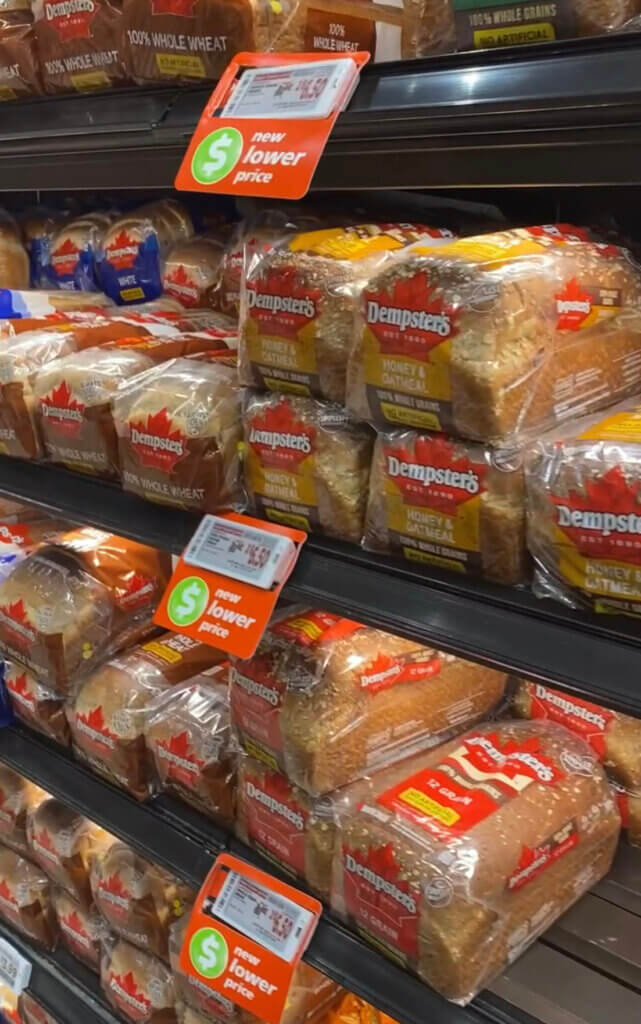 Bread at a grocery store
